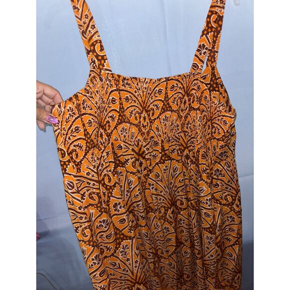 Knox Rose Maxi Sun Dress Long Tank 2x Xxl Summer Orange Brown Sexy Fashion - Picture 5 of 6